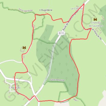 Tour des châteaux - Maux GPS track, route, trail