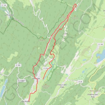 Hors traces des Piards à Prénovel GPS track, route, trail