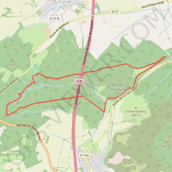 CIRCUIT DU BOIS DE THIONVILLE GPS track, route, trail