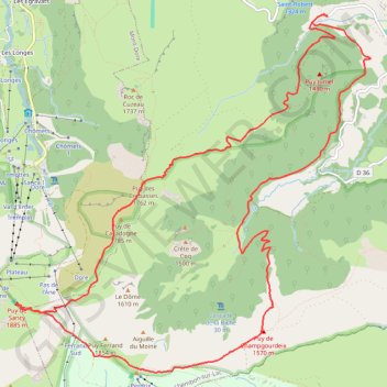 Rando - La Vallée de Chaudefour / Puy de Sancy GPS track, route, trail