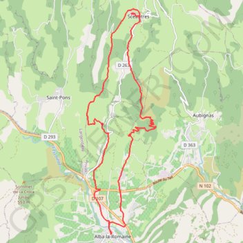 D'Alba-la-Romaine au Neck de Sceautres : un très grand voyage dans le temps GPS track, route, trail