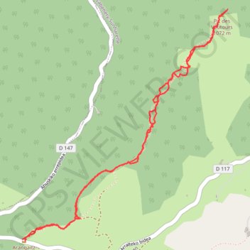 Le Pic des Vautours ou pic Belhygagne GPS track, route, trail