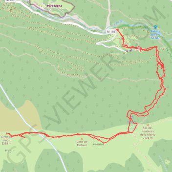 2018 08 10 - boreon cime de Piagu GPS track, route, trail