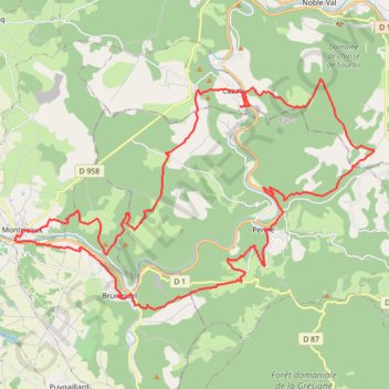 Bruniquel Suquets et falaise GPS track, route, trail