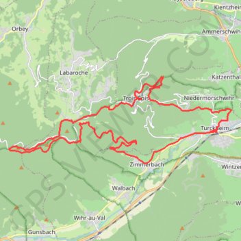 Labaroche et la Galtz depuis Turckheim GPS track, route, trail
