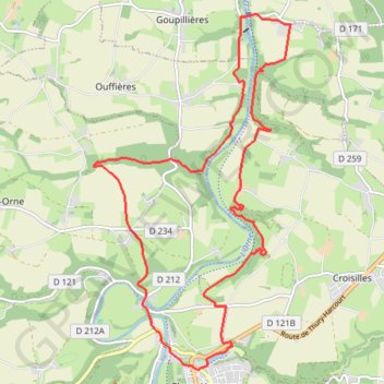 L'Orne au Nord de Thury-Harcourt GPS track, route, trail