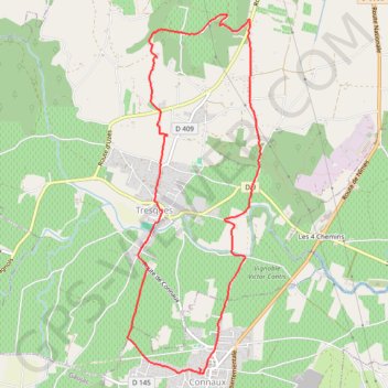 Connaux - Tresques GPS track, route, trail