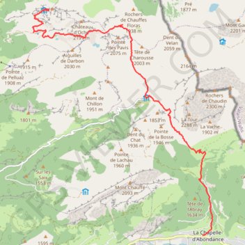 Dent d Oche Chapelle d'Abondance GPS track, route, trail