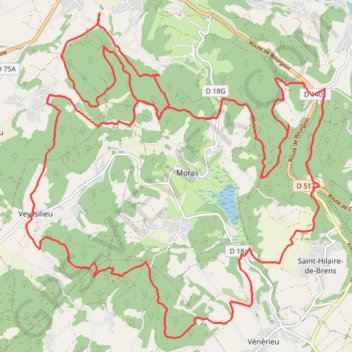 Crémieu Sud : la descente de la Salette - Source des Truppes GPS track, route, trail