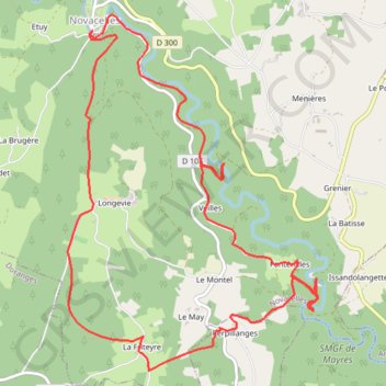 NOVACELLES - Issandolanges GPS track, route, trail