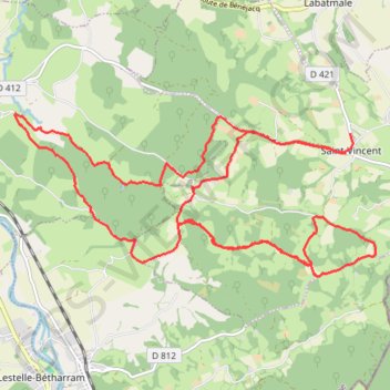 Coarraze - Saint-Vincent GPS track, route, trail