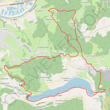 Les coteaux du Lac du Causse - Lissac-sur-Couze - Pays de Brive GPS track, route, trail