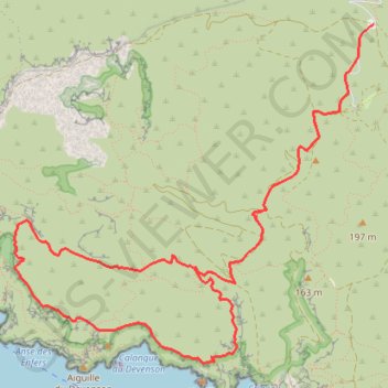 Les Falaises du Devenson par la Croupe des Charbonniers - Les Calanques GPS track, route, trail