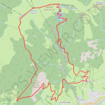 Balade dans le Val d'Arly - La Tête du Torraz GPS track, route, trail