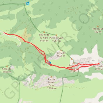 Port de Castet - Pic Duran (64000) GPS track, route, trail
