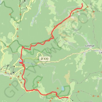 Traversée des Vosges - De Grand Ballon à Rothenbrunnen (Petit Ballon) GPS track, route, trail