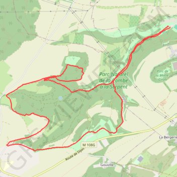 La fougne de la Combe à la Serpent GPS track, route, trail