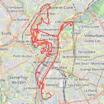 Lyon GPS track, route, trail