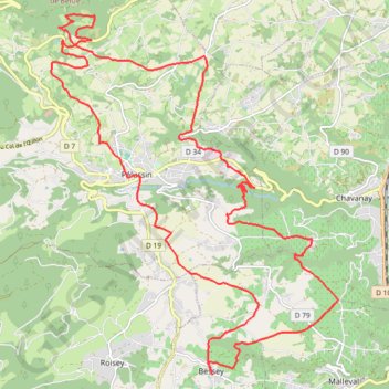 Autour de Pélussin GPS track, route, trail