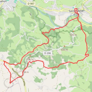 Saint Côme D'Olt : Roquelaure Biounac GPS track, route, trail