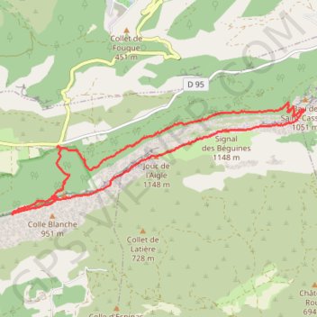 Plan d Aups - La Sainte Baume par le Pas de l Aï GPS track, route, trail