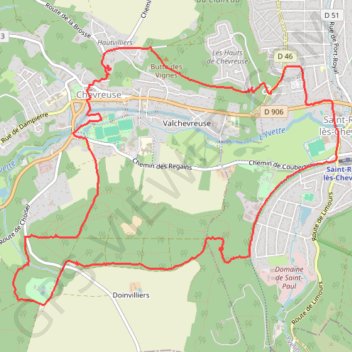 Saint-Rémy-lès-Chevreuse (78 - Yvelines) GPS track, route, trail