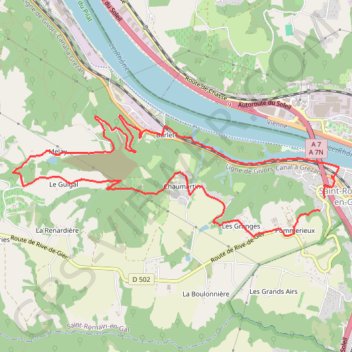 Saint Romain en Gal (69) GPS track, route, trail