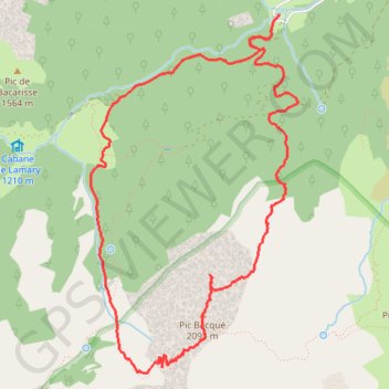 Bacqué y Cauteres por Lazerque GPS track, route, trail