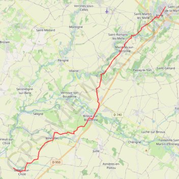 Chemin de Tours (de Melle à Villiers-sur-Chizé) GPS track, route, trail