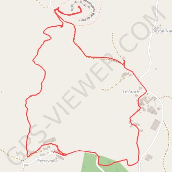 Le roc de Peyre GPS track, route, trail