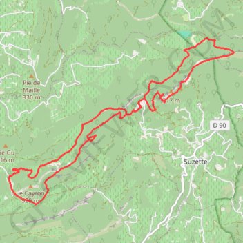 La Grande Montagne, Rocher de Saint-Amand GPS track, route, trail