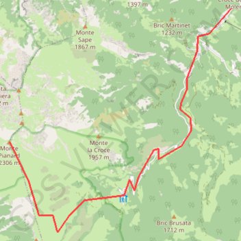Pianard GPS track, route, trail