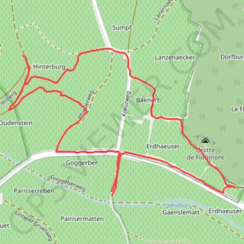 Sortie géologique au Florimont, Sommerberg, Dorfbourg GPS track, route, trail