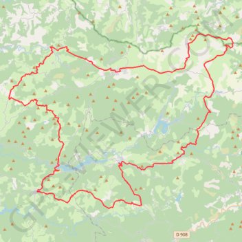 Tour des Monts de Lacaune GPS track, route, trail