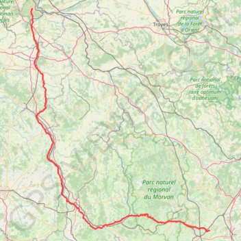 De Fontainebleau à Morey GPS track, route, trail