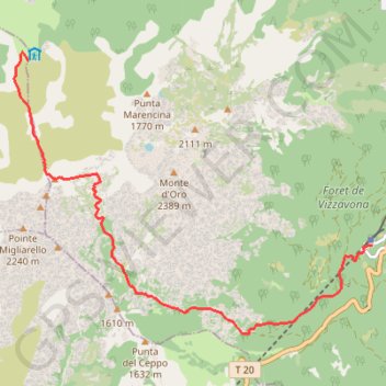 GR20 Vizzavona-Onda GPS track, route, trail