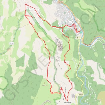 Les Couronnes - Florac GPS track, route, trail