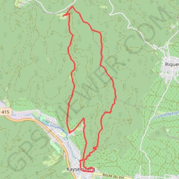 De Kaysersberg à l'auberge Saint-Alexis GPS track, route, trail