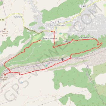 Crête oueSaint de La Sainte Baume GPS track, route, trail