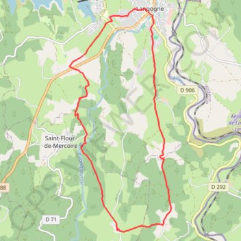 Randonnée à Langogne en Lozère GPS track, route, trail
