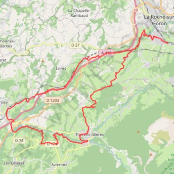 Saint Sixt - Thorens - Croisy GPS track, route, trail