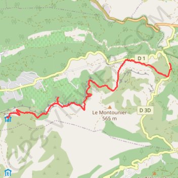 Col de l'ange - Vieux Roquefort GPS track, route, trail