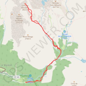 Cime de Baissette GPS track, route, trail