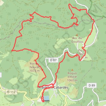 Massif du Pic de Nore - Pradelles-Cabardès GPS track, route, trail