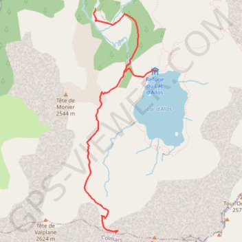 Lac d'Allos - Col de l'Encombrette - Lac d'Allos GPS track, route, trail