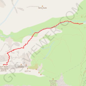 Soum Blanc de Sécugnat GPS track, route, trail
