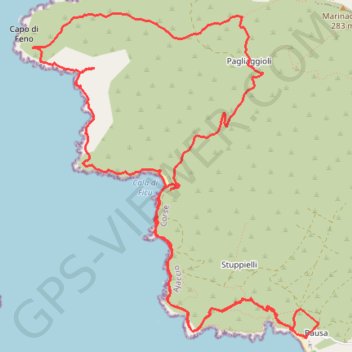 Corse- - Région Ajaccio- Tour génoise de Capo di Feno depuis la plage de Capo di Feno [avril 2011] GPS track, route, trail