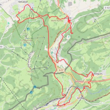 La Jougnena, Métabief, Jougne, Ballaigues, Vallorbe GPS track, route, trail