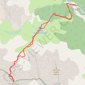 Pic Ombière (Crête du Raisin) GPS track, route, trail
