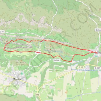 Aureille - Les caisses de Jean Jean GPS track, route, trail